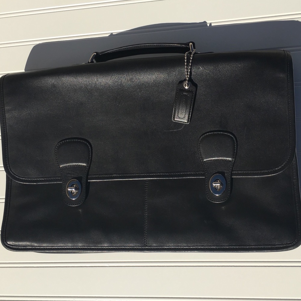 Coach Men’s Leather Diplomat Briefcase